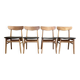 Ensemble de 4 chaises "design scandinave" 1950.