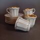 Set of 5 cups and saucers Paris Porcelain - Louis Philippe