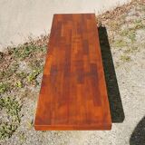 Coffee table in exotic wood vintage tapered foot