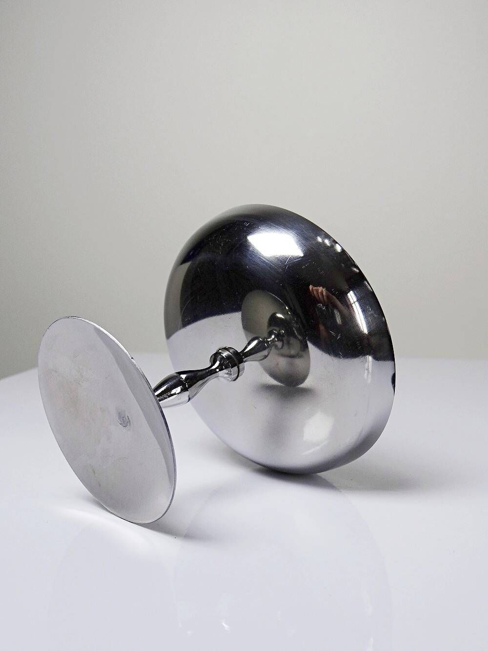 6 Coupelles à dessert sur pied en inox vintages style bistrot