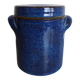 Blue ceramic pot signed Normand