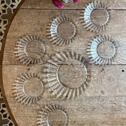 Vintage dessert service in clear glass