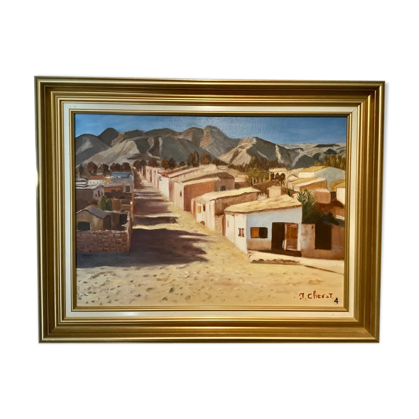 Landscape painting, oil on canvas, signed, from the 80s