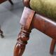 French Art Deco walnut dining chair set with armchairs, France 1930s