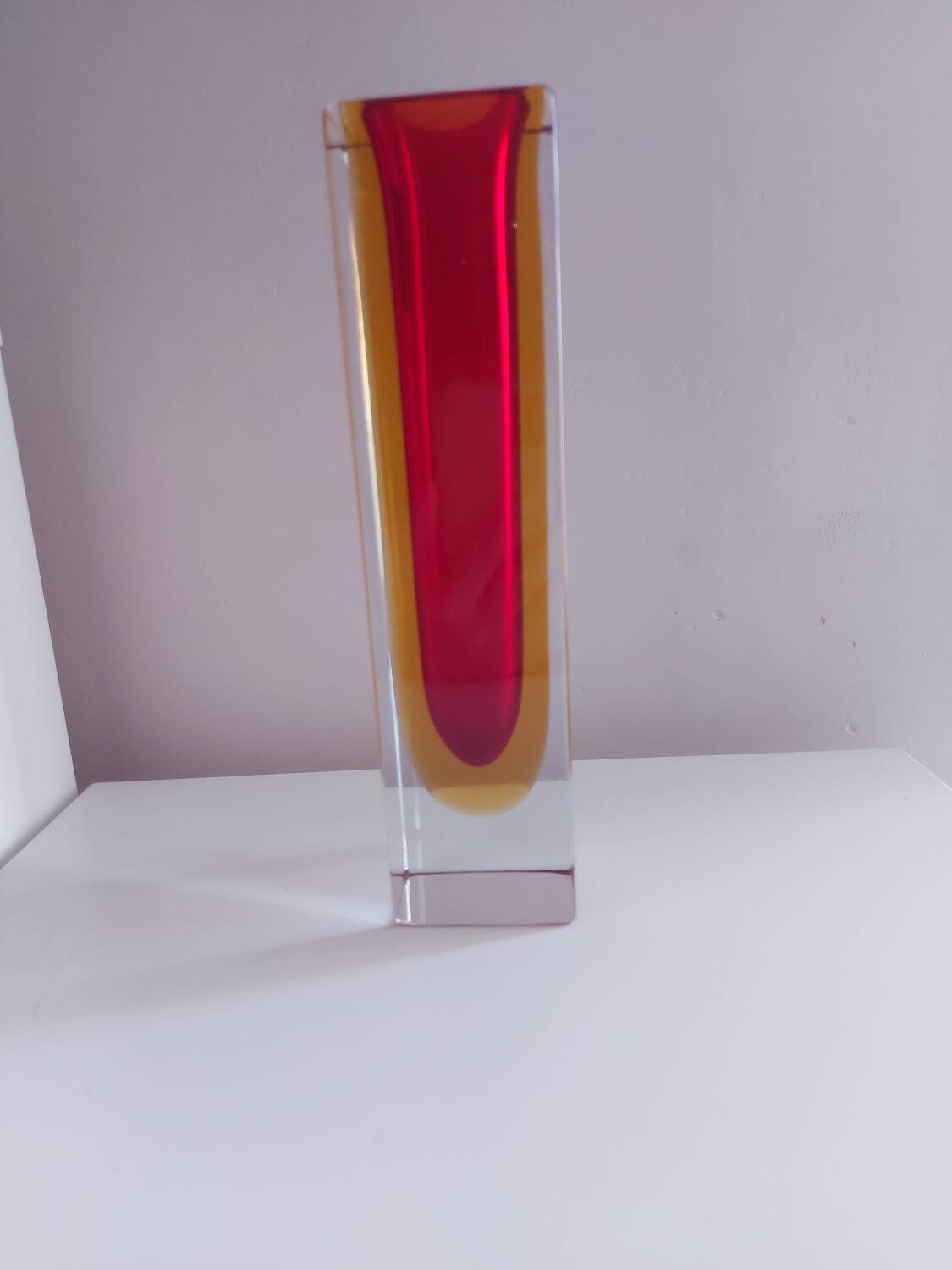 Sommerso vase by Seguso, Italy 70's, Flavien Poli (25.5 cm)