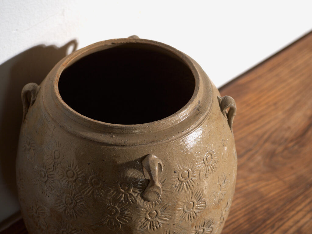 Ancient Chinese glazed stoneware vase – China, circa 1900