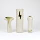 Piet Knepper 3 studio vases in ceramic by Mobach, Netherlands, 1970s