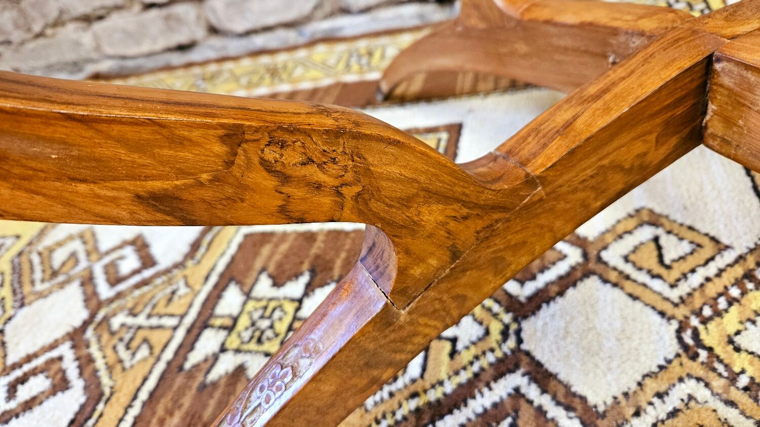 Vintage 1960s spider leg coffee table