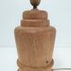 Lamp foot shape potiche solid wood turned vintage