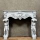 Del Torrione: Renaissance-style castle fireplace in painted plaster