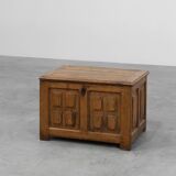 Rustic Oak paneled Trunk or chest, France 18th Century