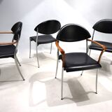 Set of four Coro dining chairs by Luigi Origlia, 1980