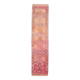 3x12 Red Orange Vintage Runner Rug, 89x373Cm