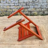 Set of 4 red chairs