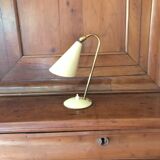 Small lamp in beige lacquered metal, 50s.