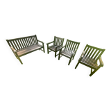 Medici French teak outdoor chairs and bench