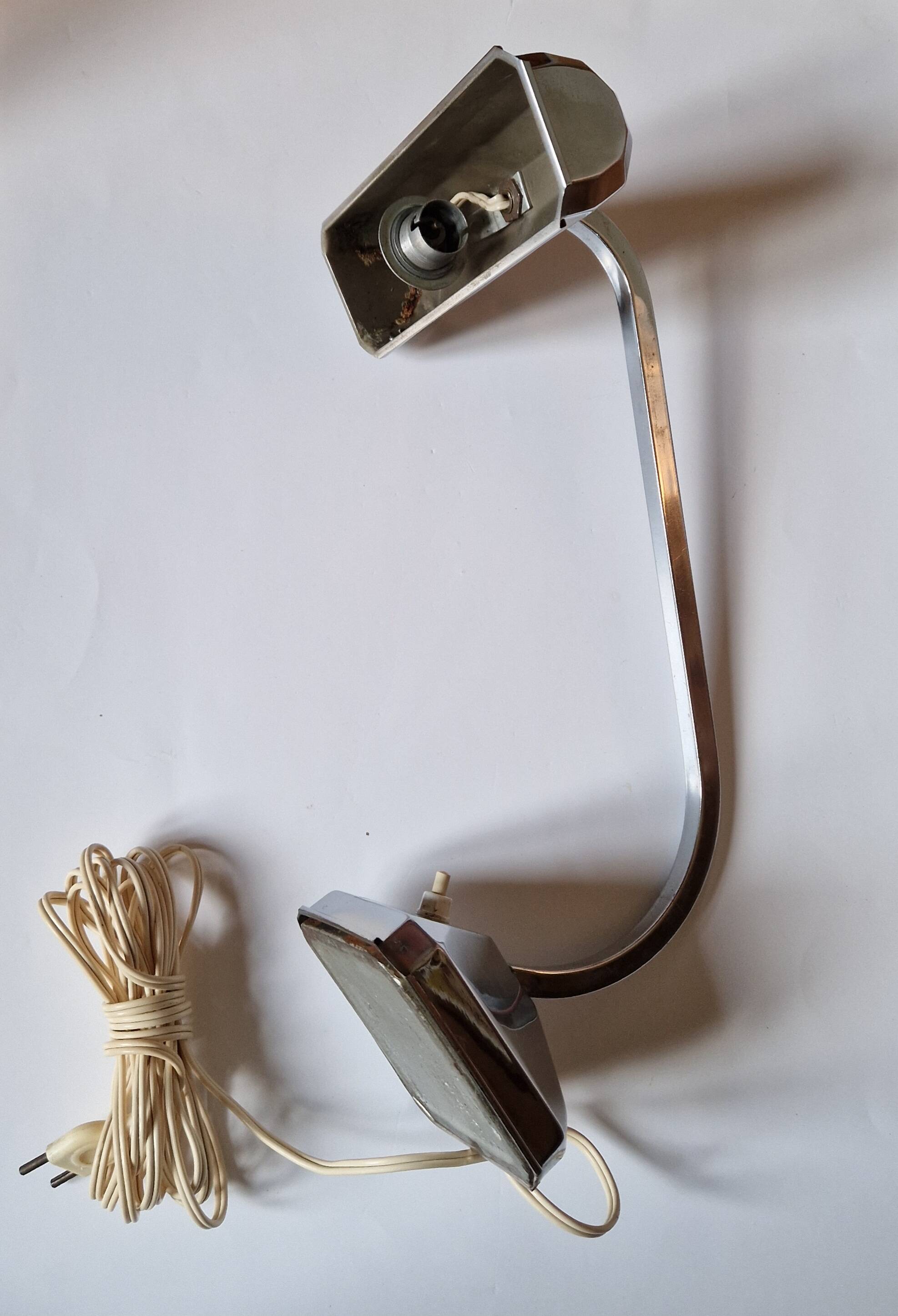 Pirouette art deco desk lamp, 1930s, chrome-plated metal