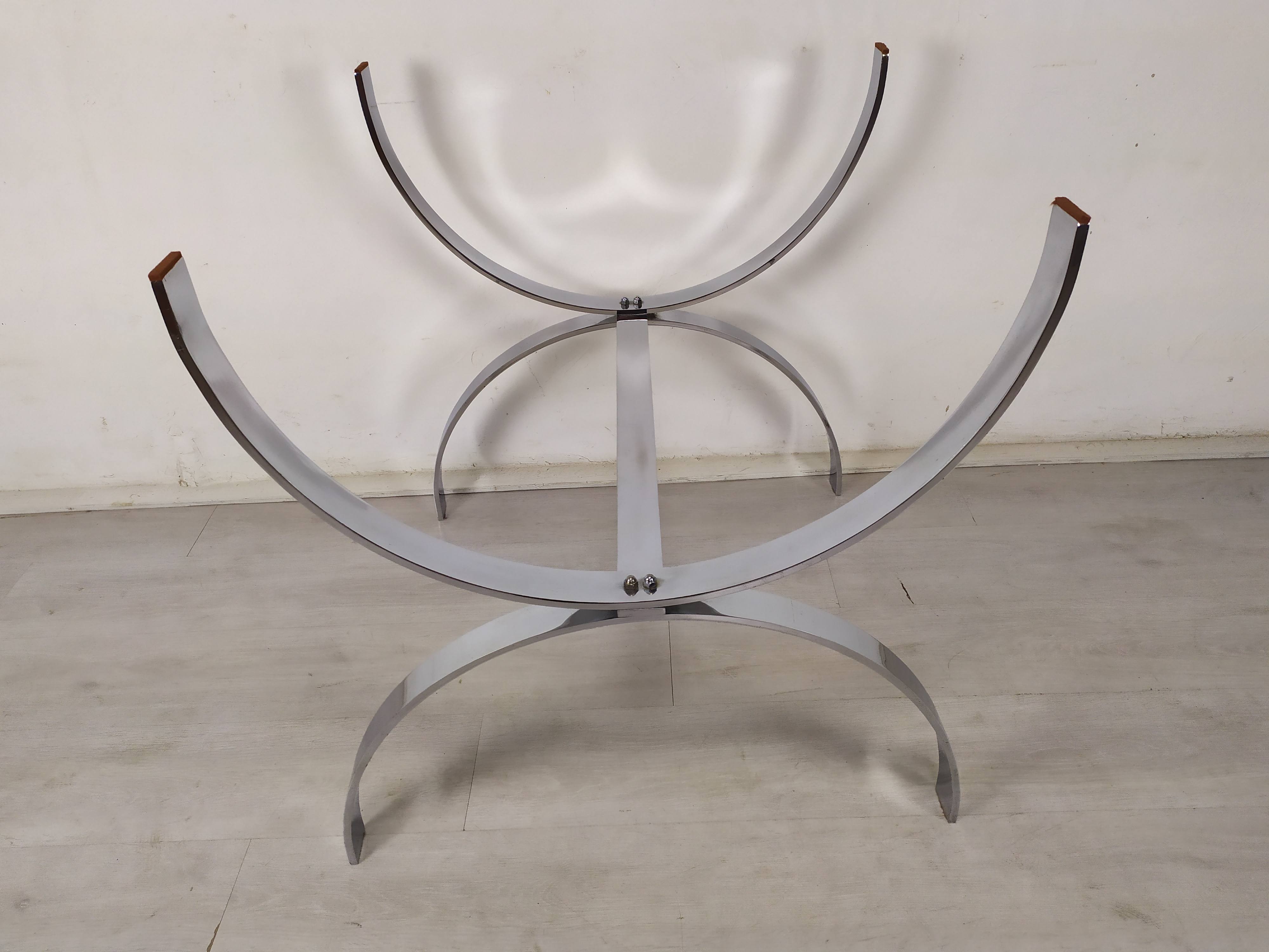 Vintage chrome glass desk