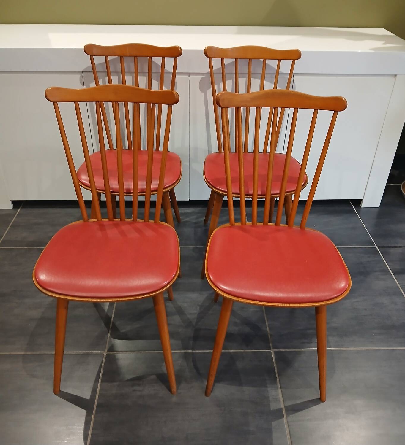 Set of 4 Baumann Menuet chairs, vintage 1970s