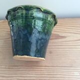 Glazed terracotta flowerpot