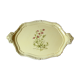 Florentine tray in white with floral decor, vintage