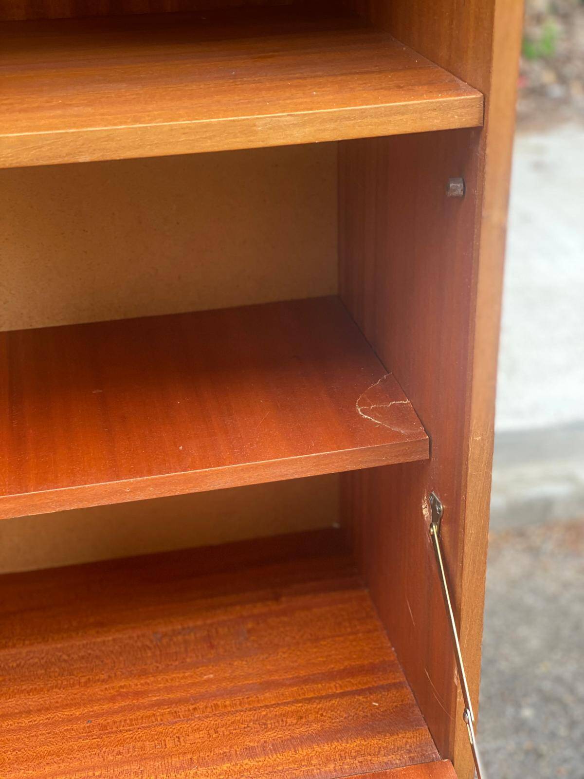 Scandinavian secretary with 3 doors, 1960.