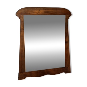 Grand miroir bois massif art déco vintage