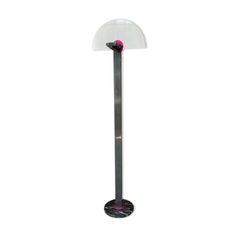 Lampadaire Memphis années 80 rose et marbre