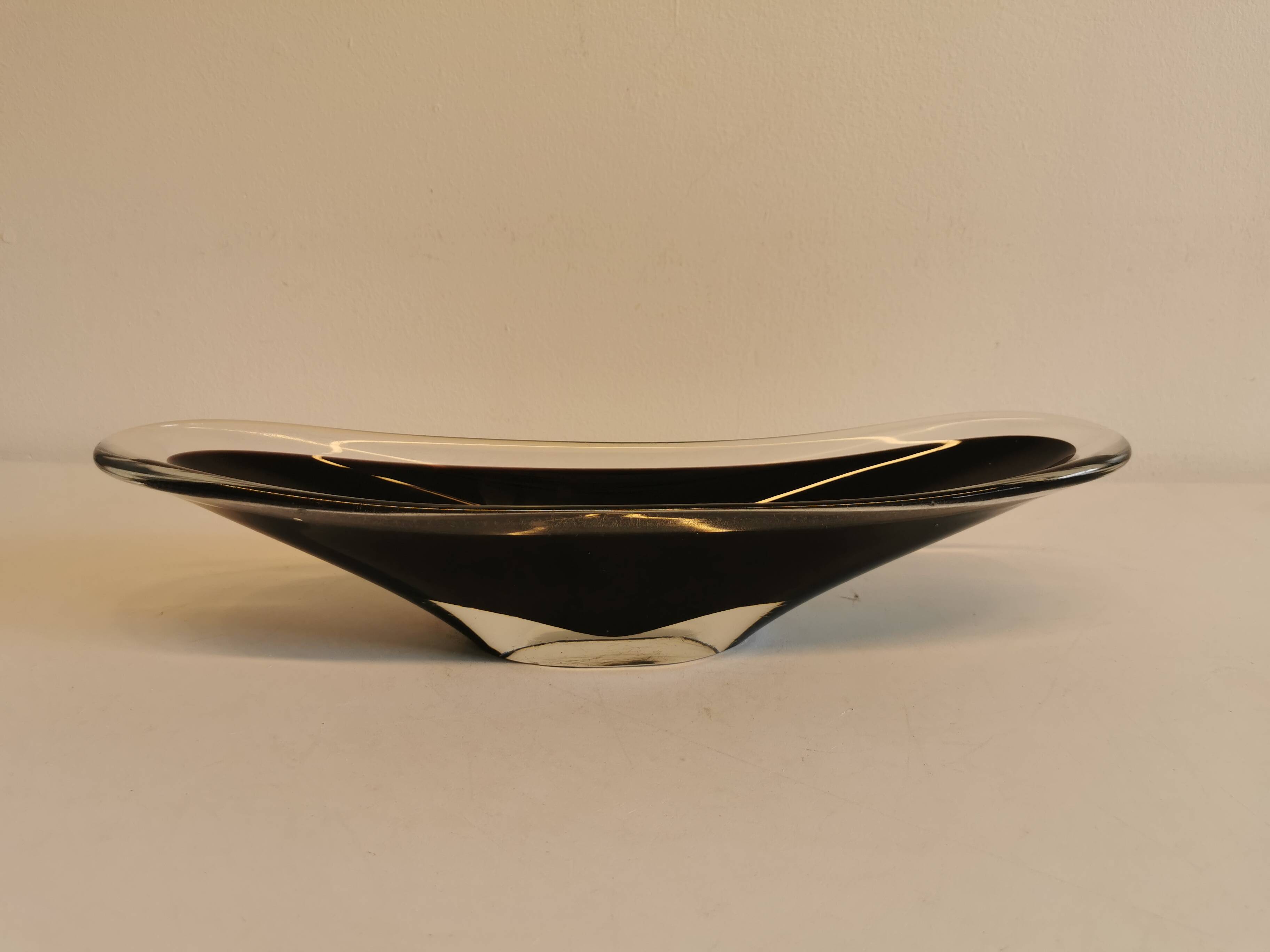 Danish Fruit bowl from the 70s, made of multi-colored glass