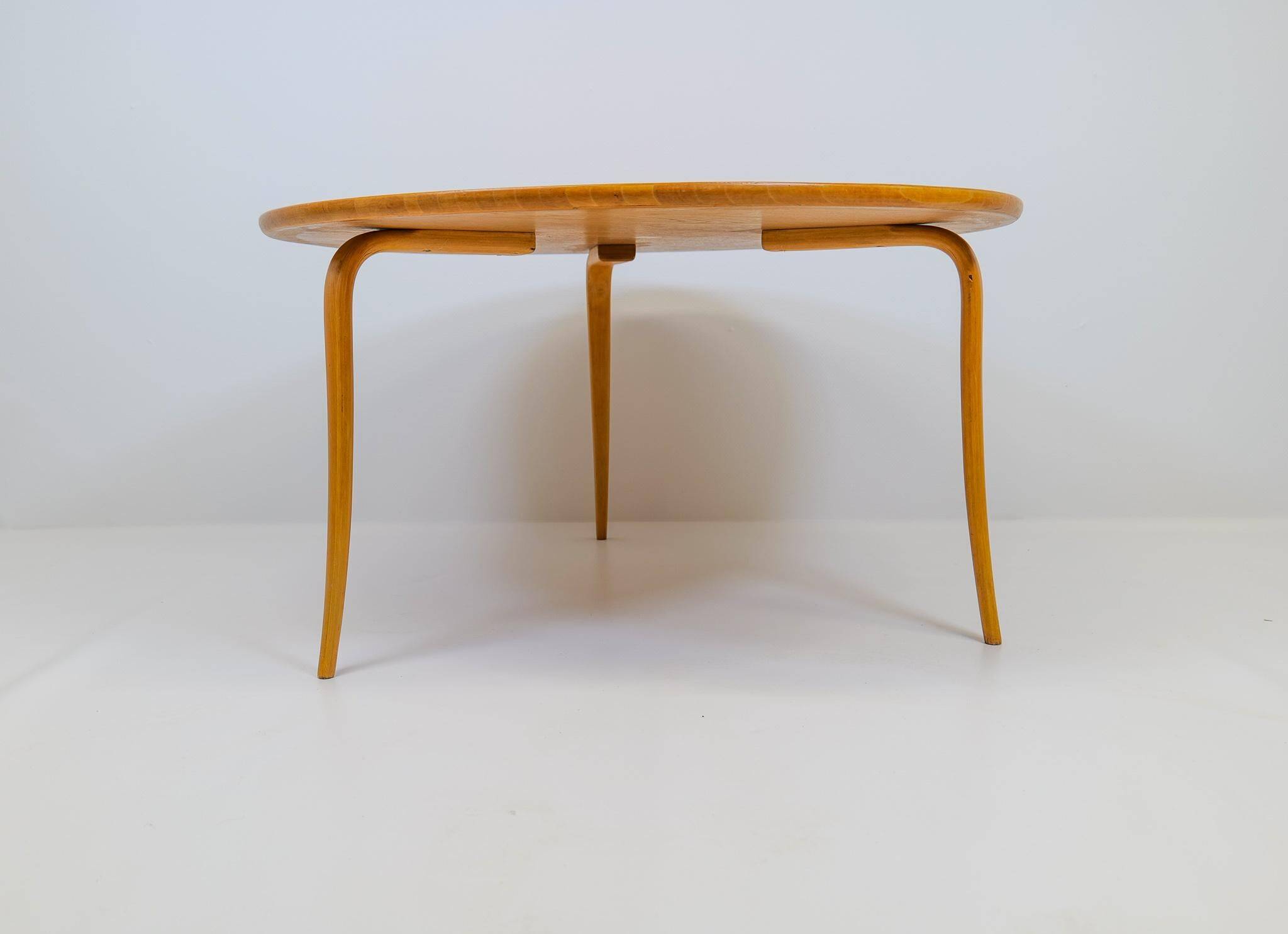 Large 'Annika' coffee table by Bruno Mathsson, early Swedish Grace from the 1930s.