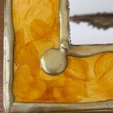 Wooden and resin mirror signed Lydie Eyraud. Unique piece