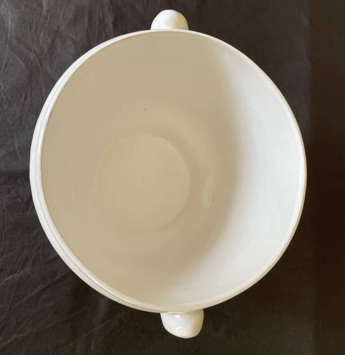 Cache-pot en faïence blanche, 1970