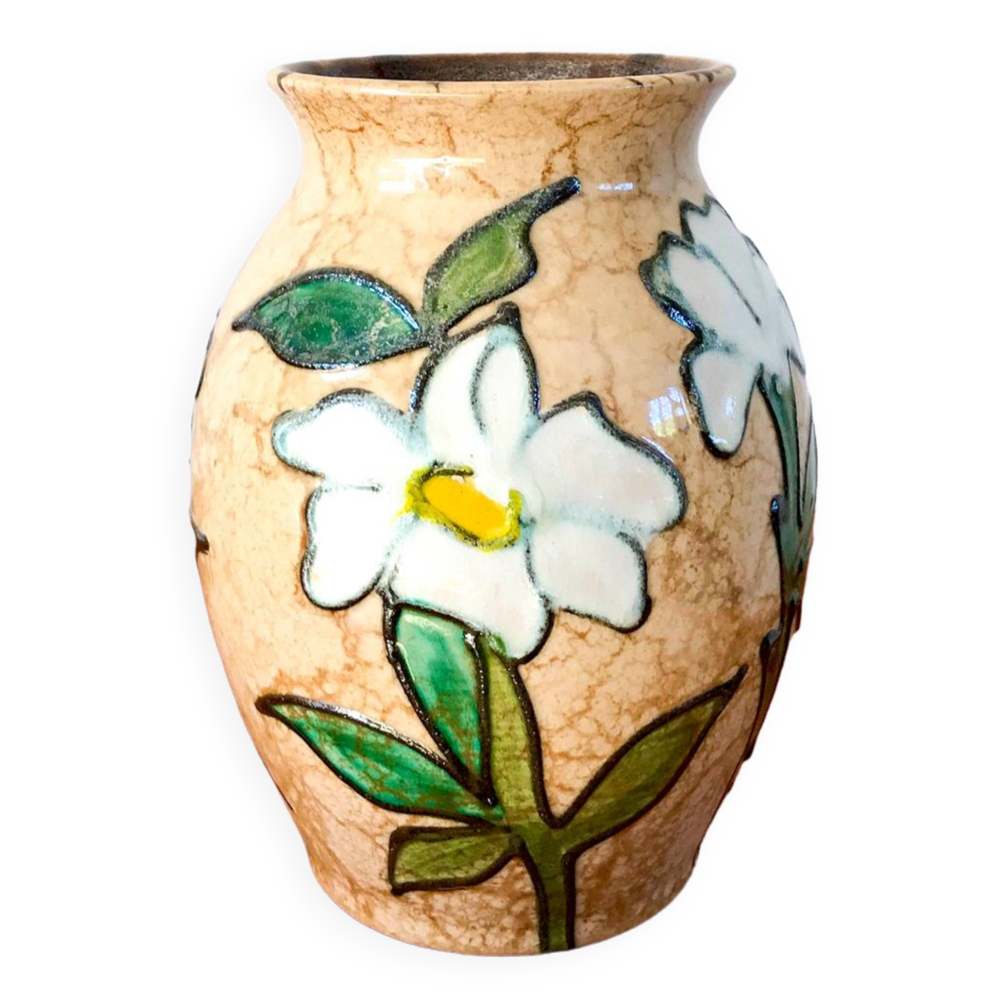 ceramic vase / flower slip made in Germany 1970