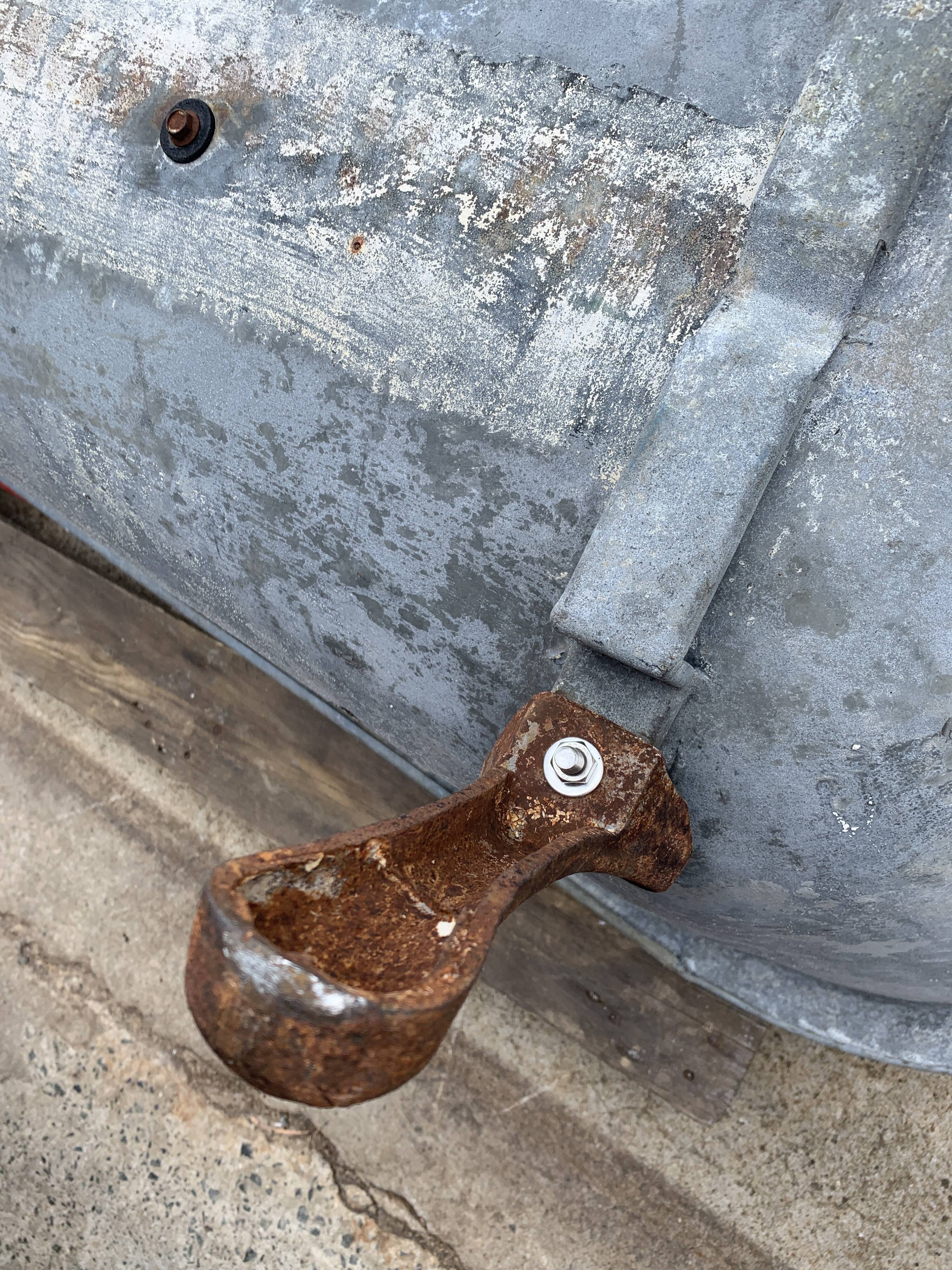 Ancient zinc bathtub