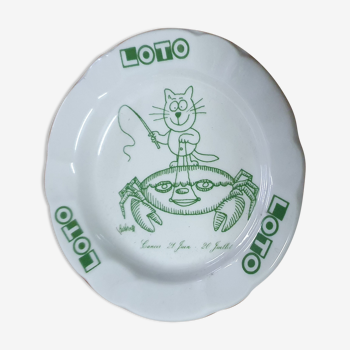 Advertising ashtray Lotto illustrated by Barbarossa