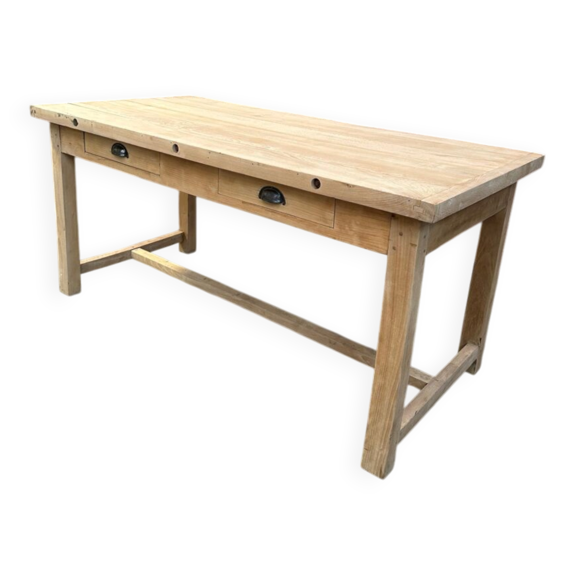 Butcher's table in solid beech wood