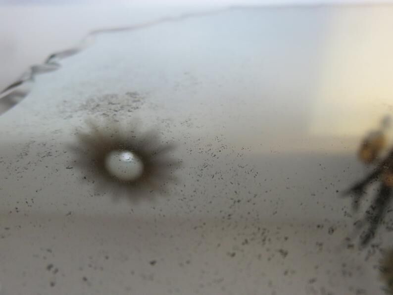 Octagonal mirror bevelled art deco 40 50 21x21cm