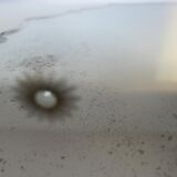 Octagonal mirror bevelled art deco 40 50 21x21cm