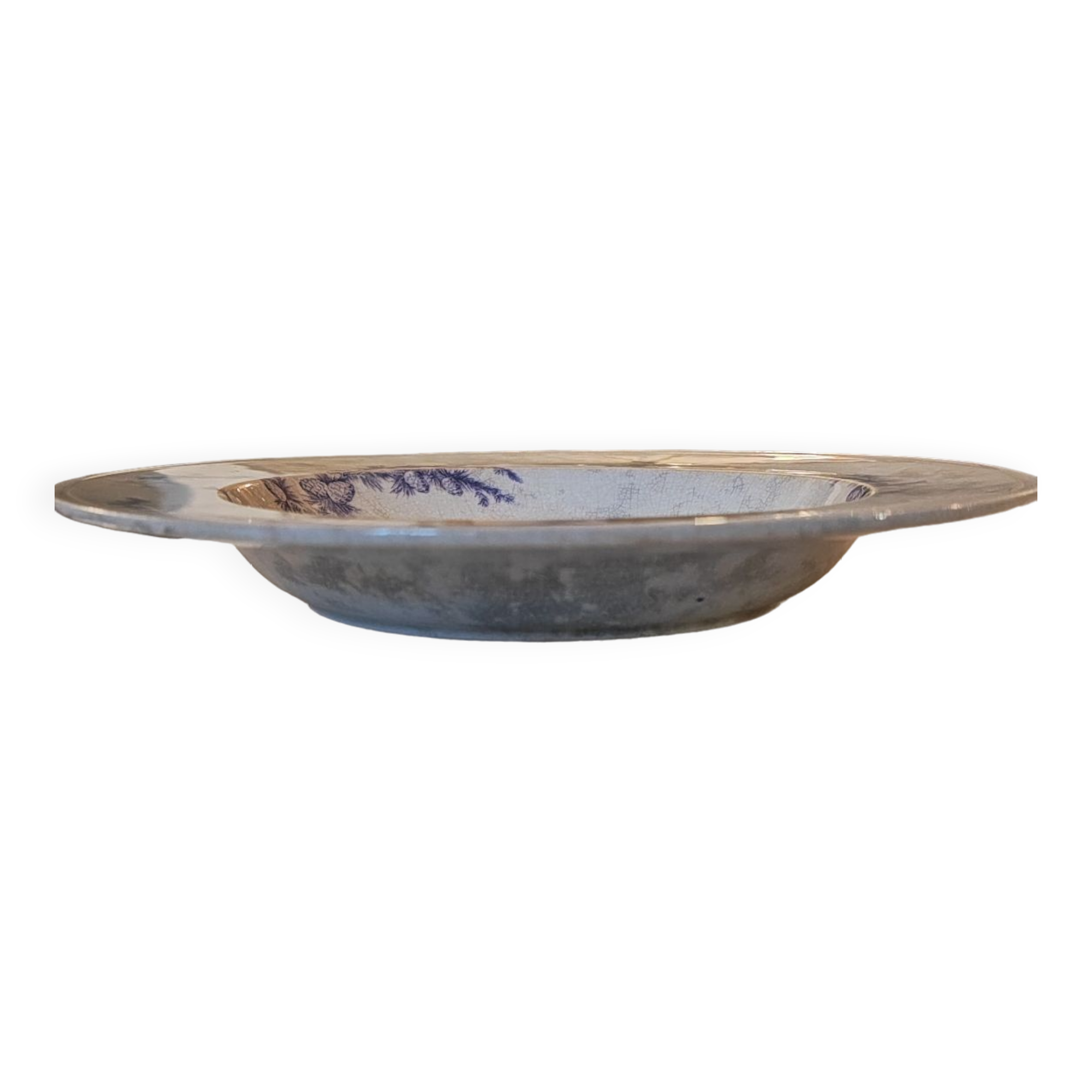 Assiette creuse demi deuil