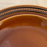 6 toulouse brown hollow plates made of St Amand earthenware