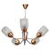 Glass and chrome chandelier Drukov Brno, Czechoslovakia, 1970s