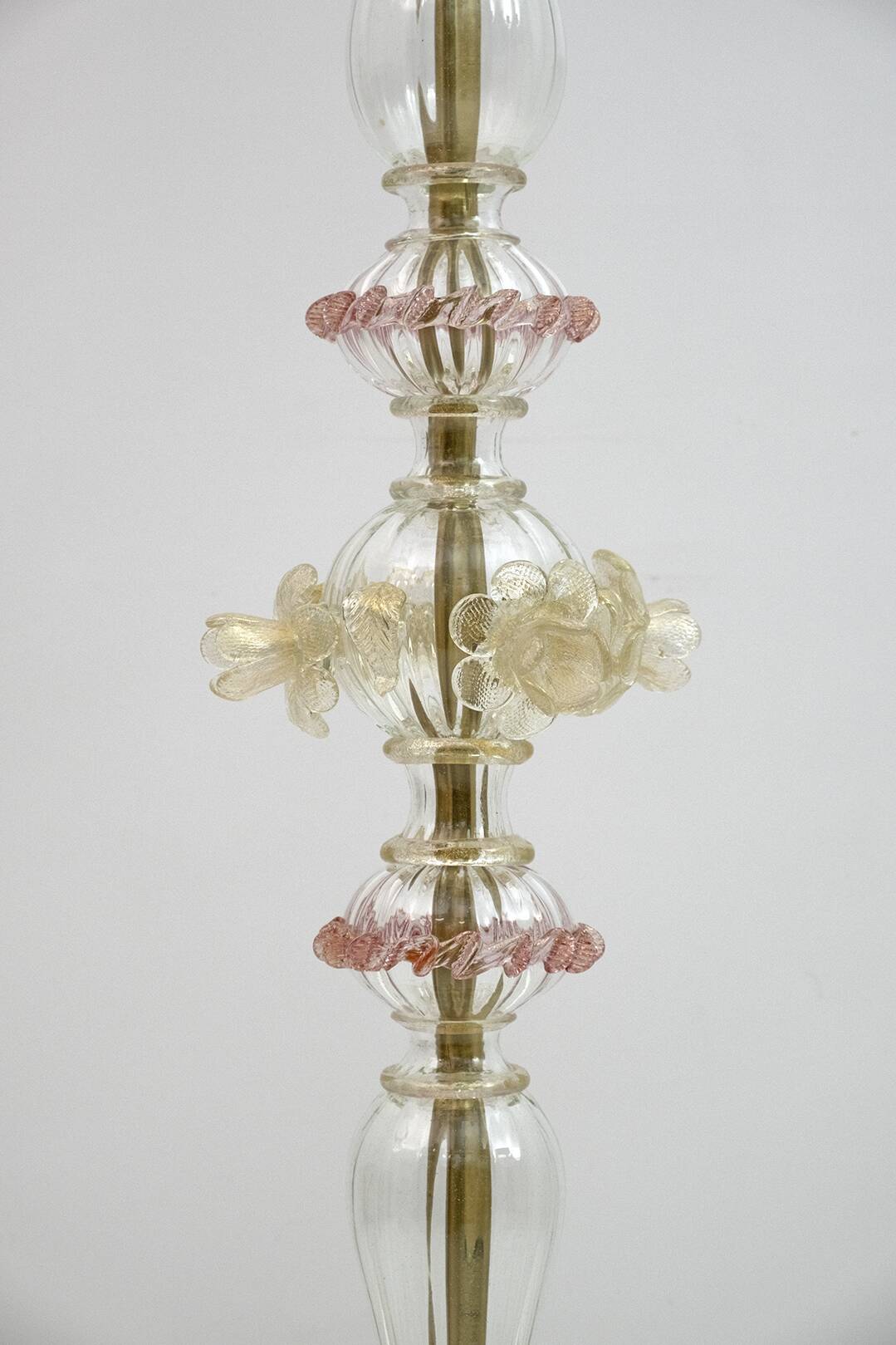 Ca'Rezzonico Blown Murano Glass 6 Arms Floor Lamp, Italy, 1950s