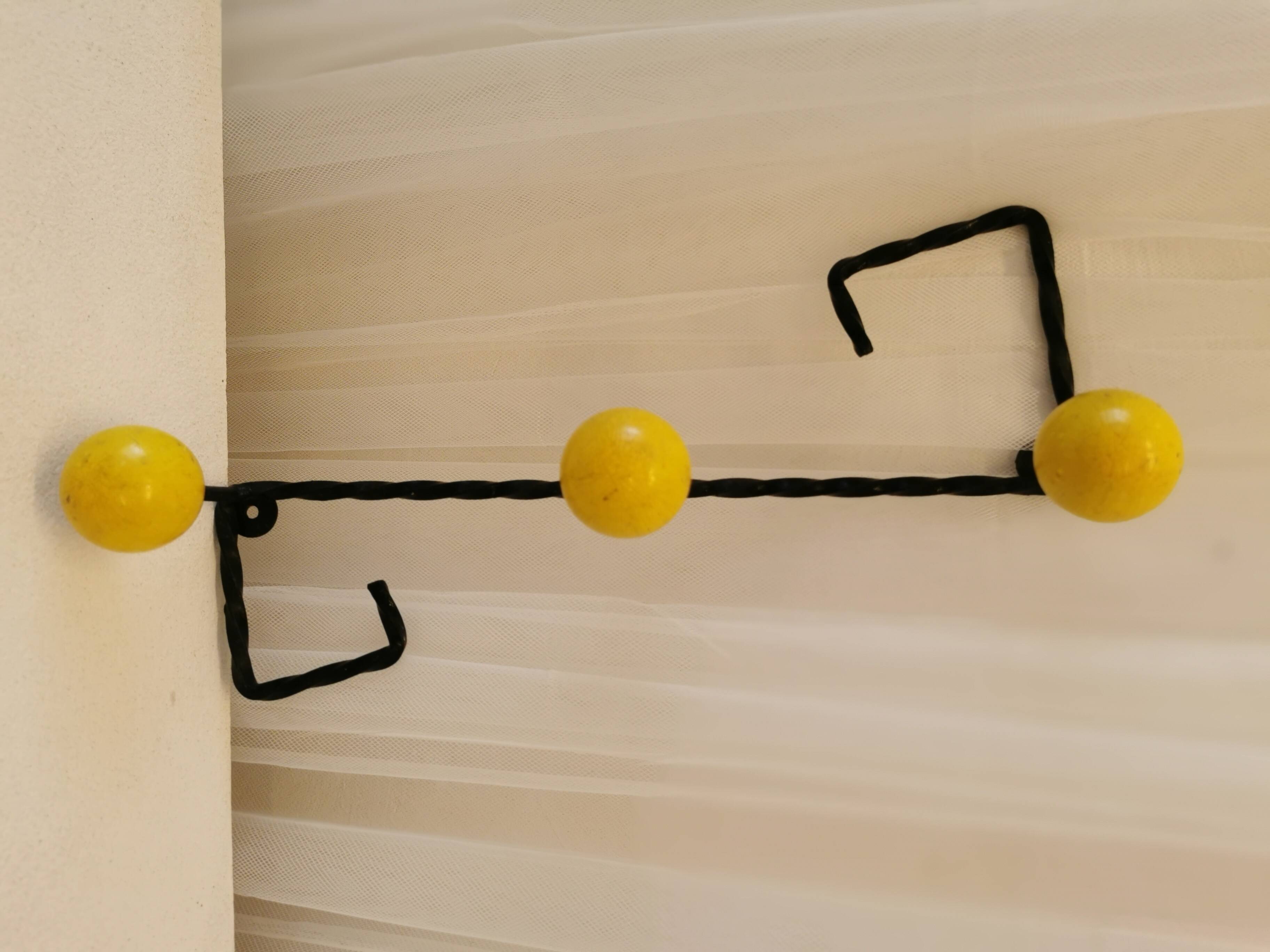 Twisted metal coat hook
