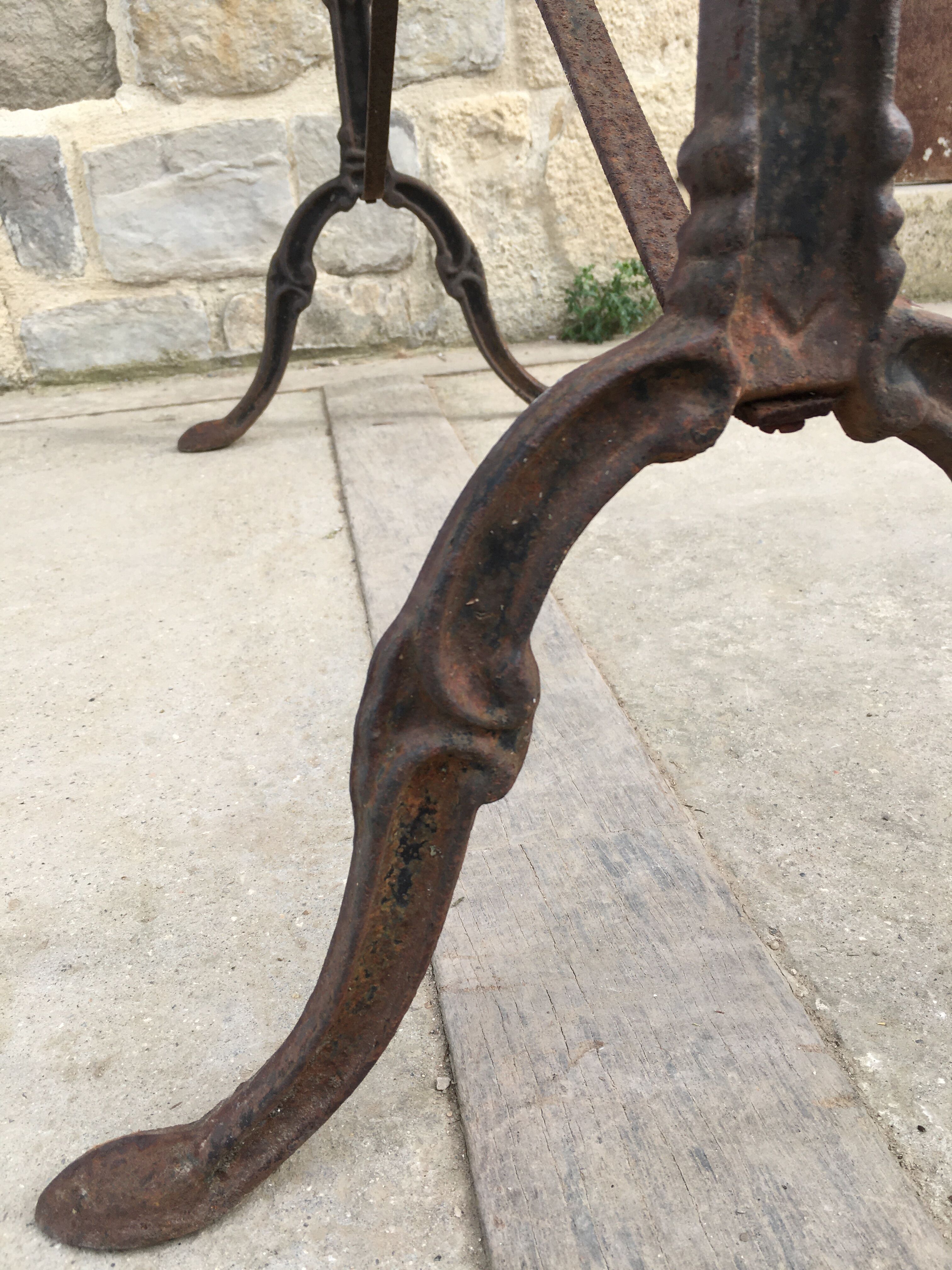 Cast and marble bistro table