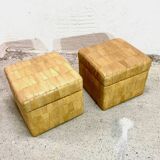 Pair of De Sede attribution storage ottomans