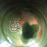 Flamed ceramic pitcher