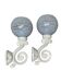 Paire d’appliques murales vintage pastel
