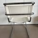Mies van der Rohe armchair in white leather and chrome MR20 Thonet collection