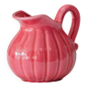 Broc joufflu ancien en céramique vieux rose