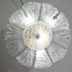 Charming transparent Murano glass leaf ceiling light or chandelier, 1970s